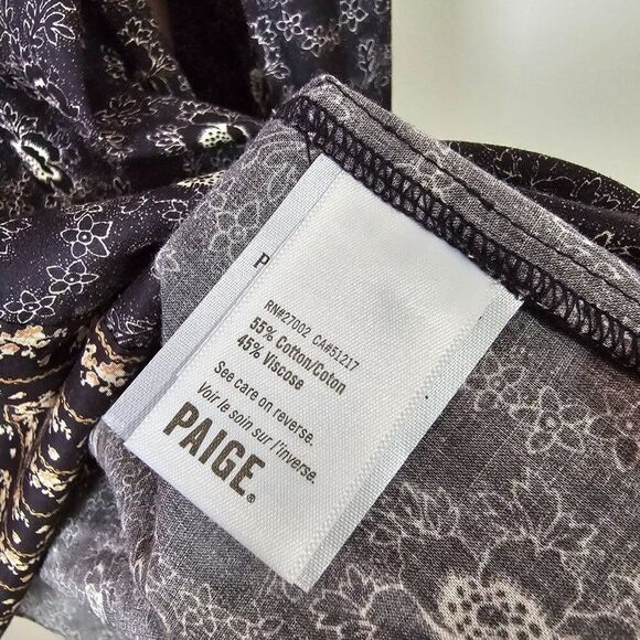 NWOT PAIGE FLORAL BOHO SPLIT V NECK LONGSLEEVES TOP SIZE M - Picture 12 of 15